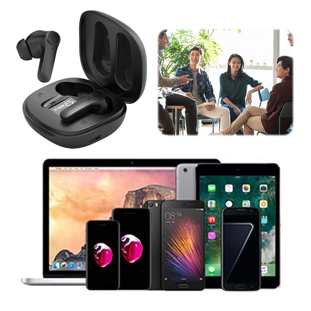 Auriculares con traductor en tiempo Real, 144 idiomas, 4 modos de traducción, inalámbricos, BT, cancelación de ruido, resistente al agua IPX6